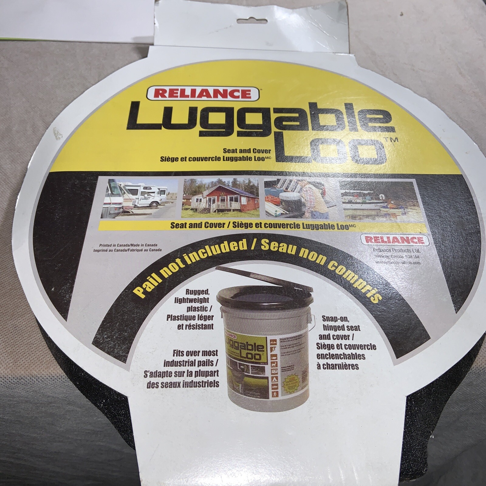 Reliance Luggable Loo Portable Toilet, Black – ‎9881-03