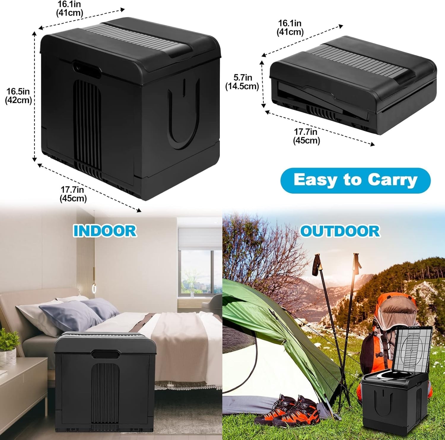 Multi-Functional Travel Commode Toilet – Compact & Easy to Clean for Outdoors
