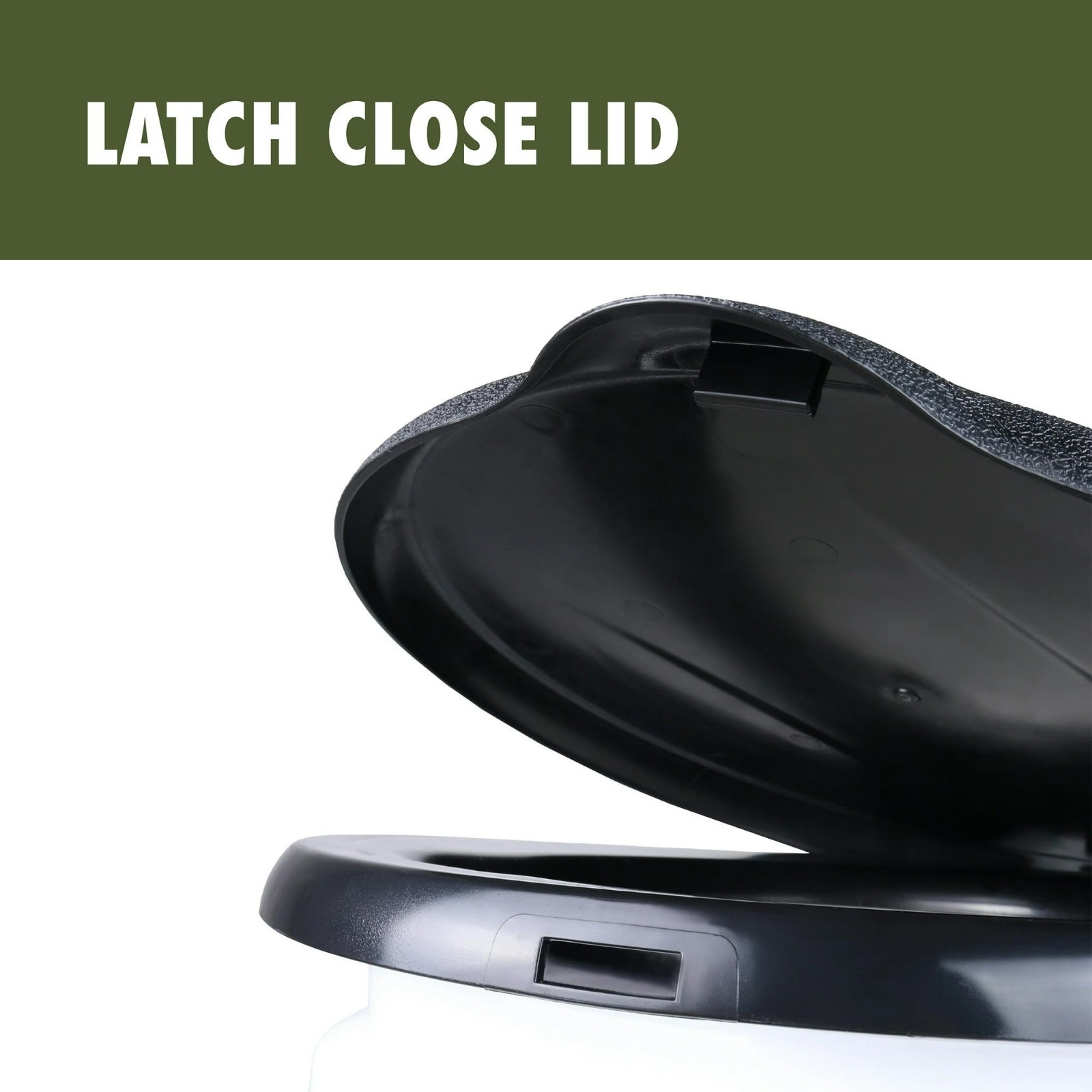 5 Gallon Bucket Toilet Seat w/ Lid Travel Outdoor Camping Hiking Snap On Black