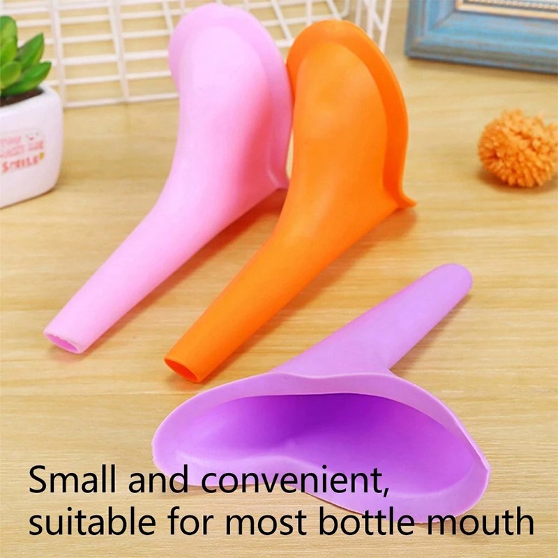 Female Urination Device, Silicone Female Urinal Women Funnel, Reusable Portable