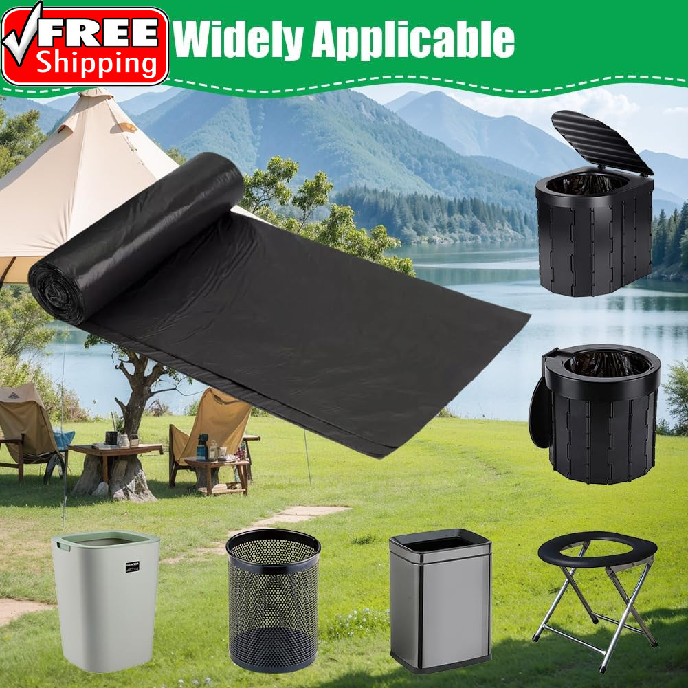 Camping Toilet Bags, 120 PCS (6 Roll) Portable Toilet Bags, Thickened Toilet Was