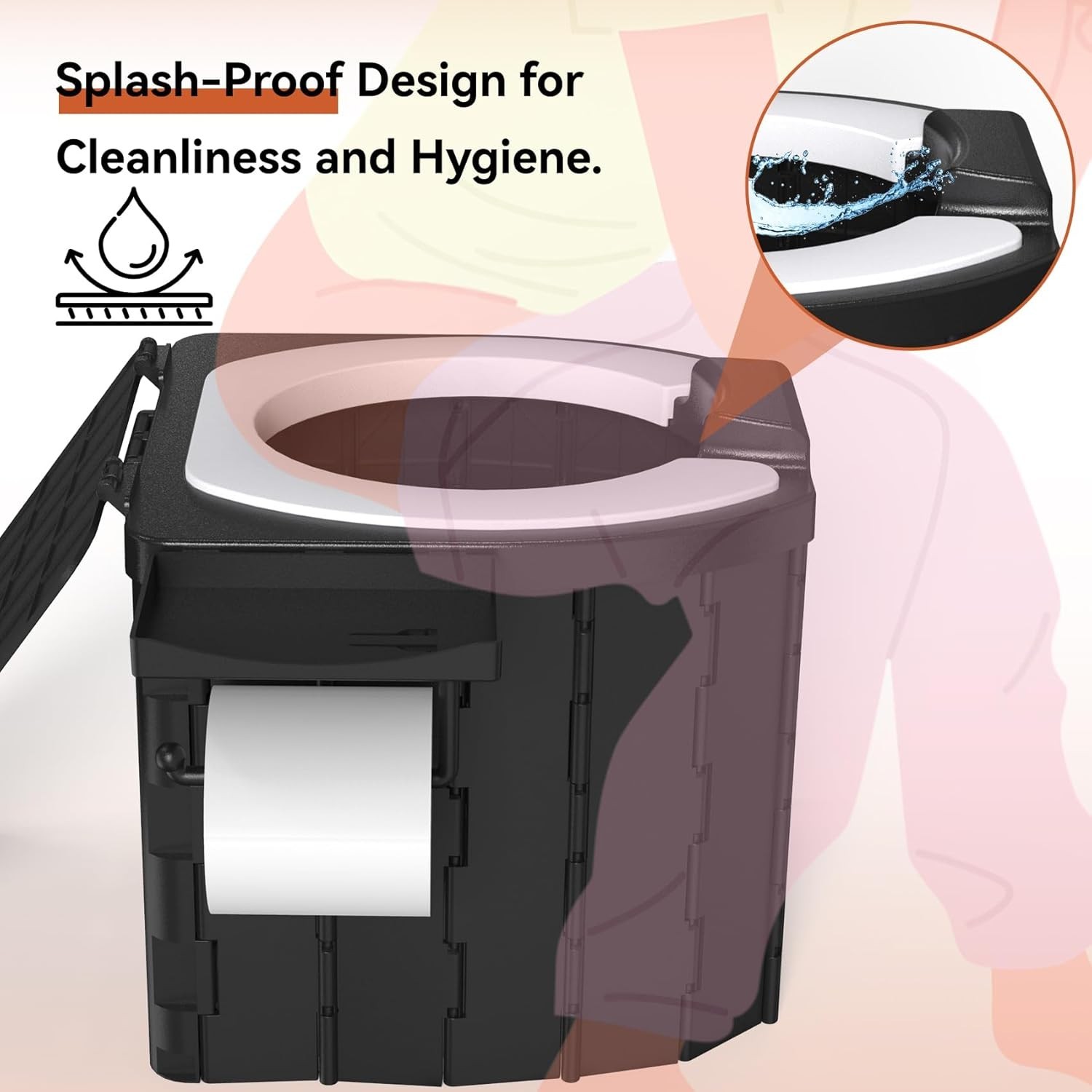 Upgraded Travel Potty with Splash Guard – Lightweight & Versatile for Adventures