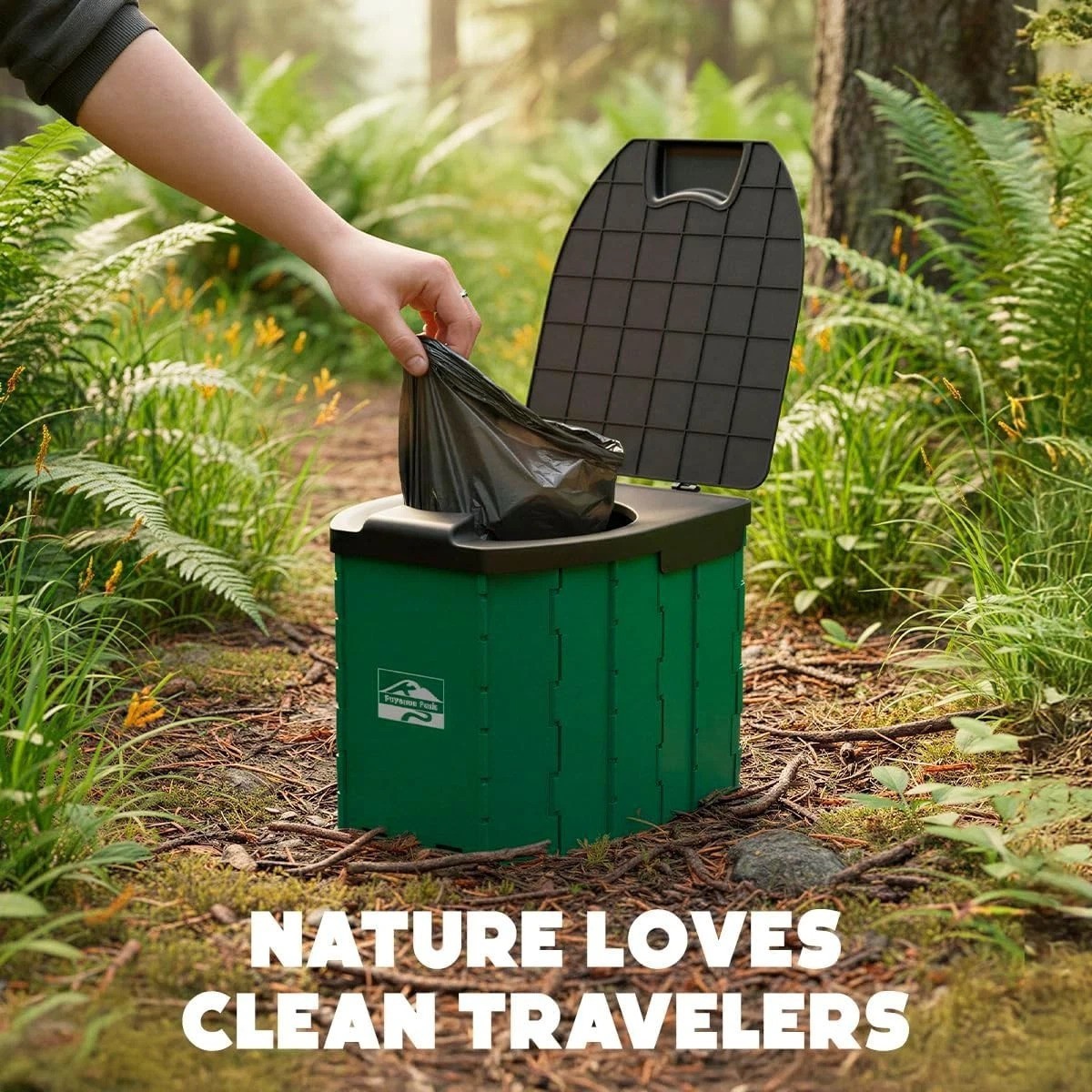 Lightweight Camping Toilet – Foldable & Durable for Hiking, Road Trips, 440 lbs