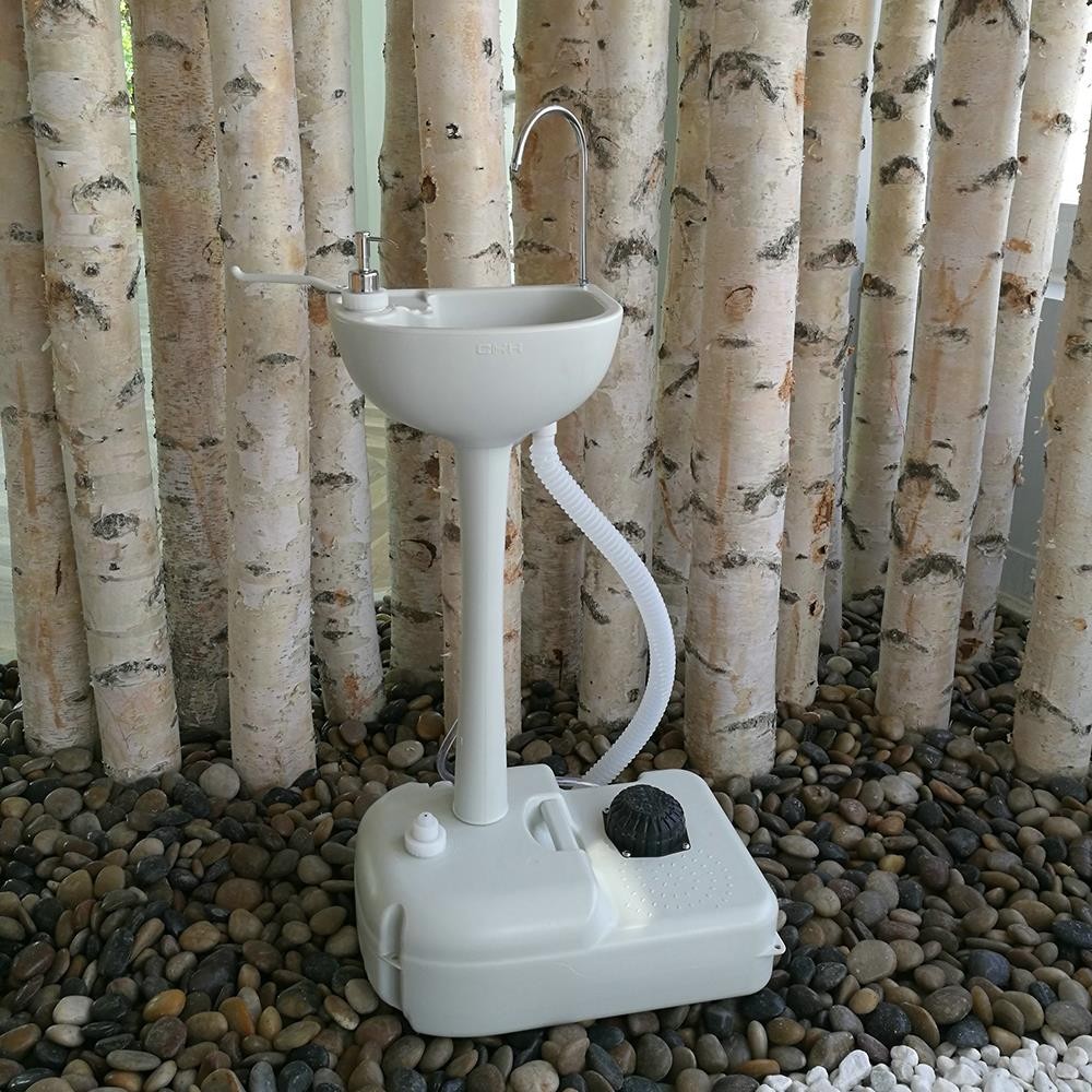 Indoor Portable Camping Sink RV Barber Kitchen Hygiene Wash Sink Basin Faucet