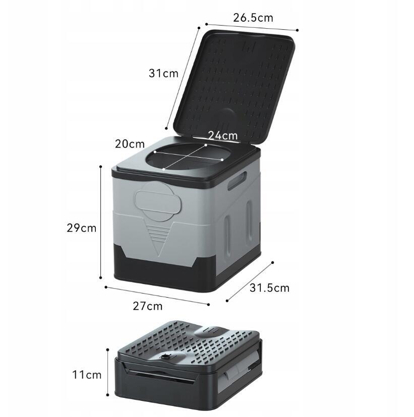20L Portable Folding Toilet Seat For Camping Toilet Travel Hiking Outdoor Potty