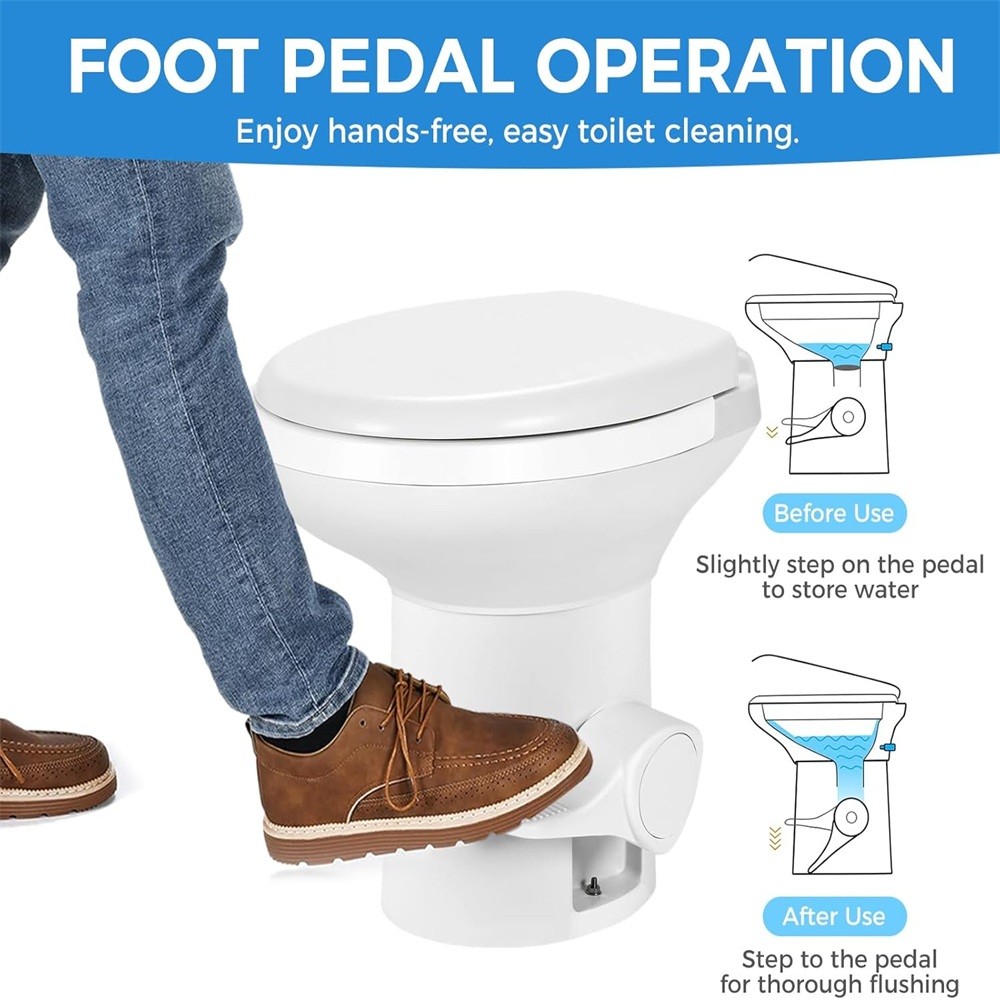 RV Toilet Foot Pedal Replacement Kit Compatible with Dometic 300 310 311 320 321