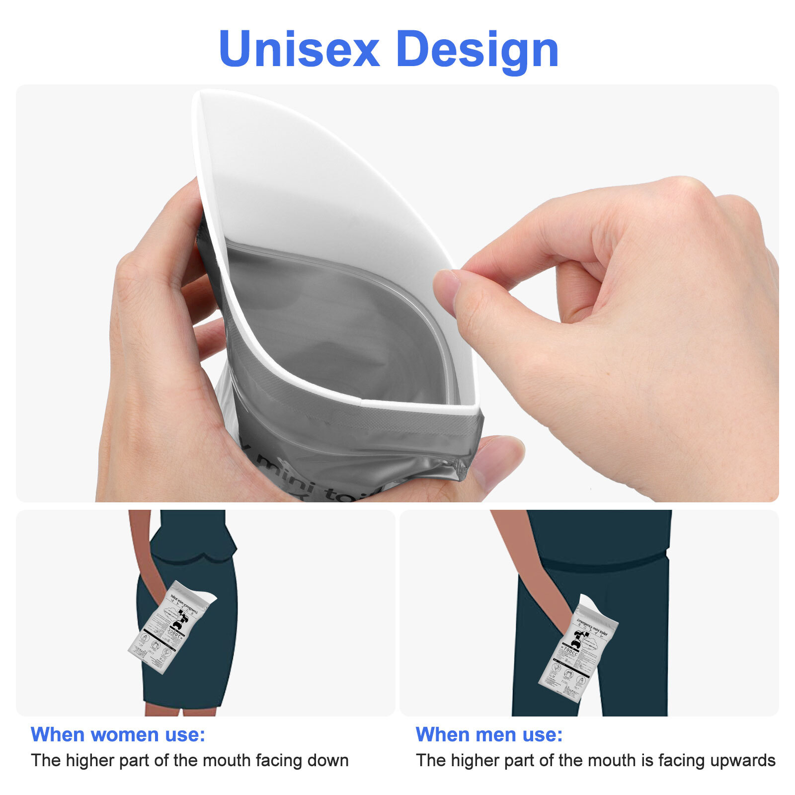 20PCS Disposable Urinal Bags Camping Pee Bags Unisex Urine Bag Vomit Bag