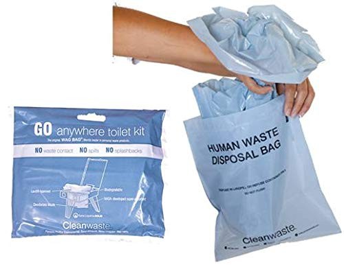 12 Pack GO Anywhere Lightweight Portable Toilet Refill Kit for Camping, Hiking,