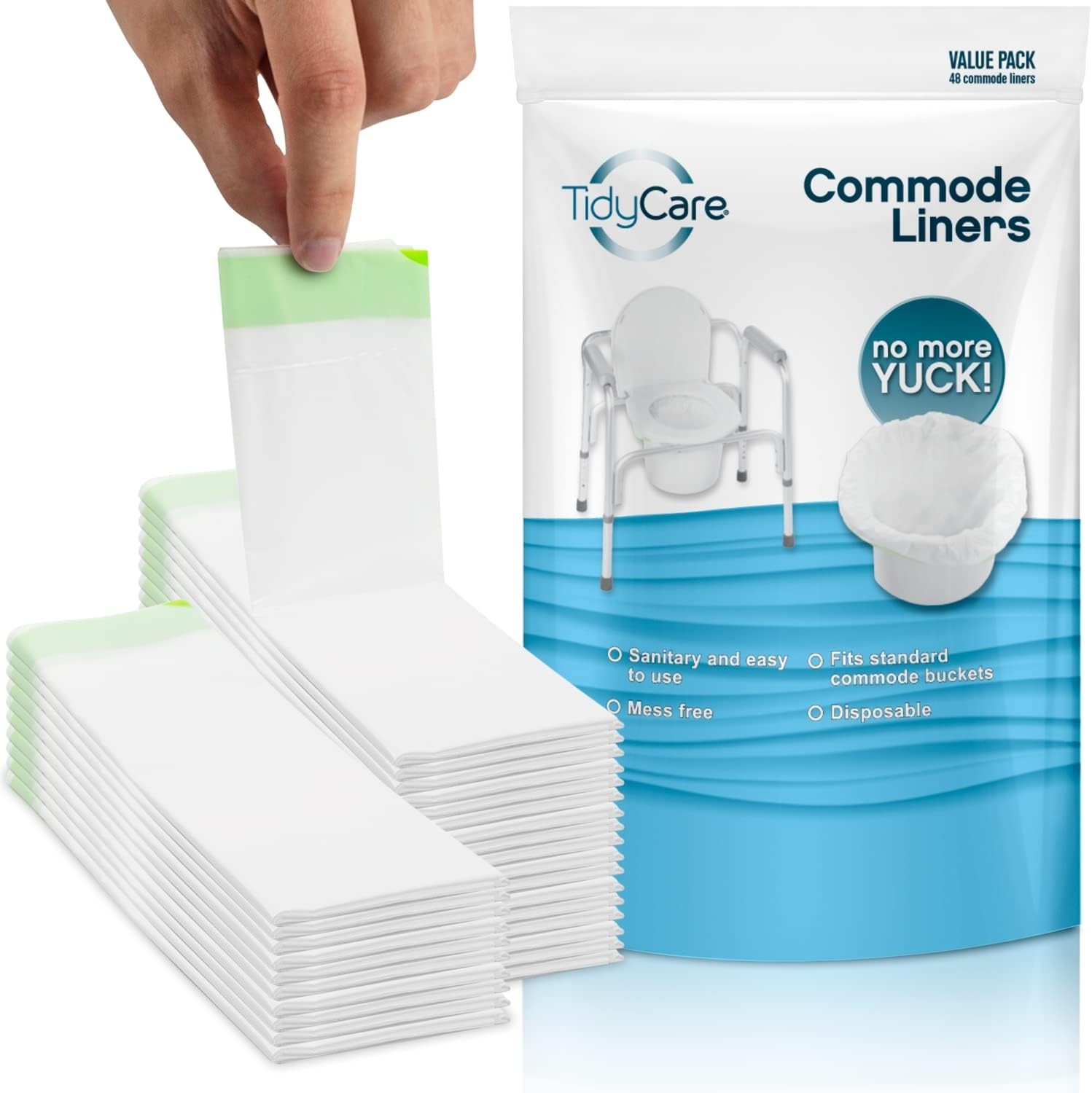 Universal Fit 48-Pack Disposable Toilet Liners – Easy & Hygienic Disposal