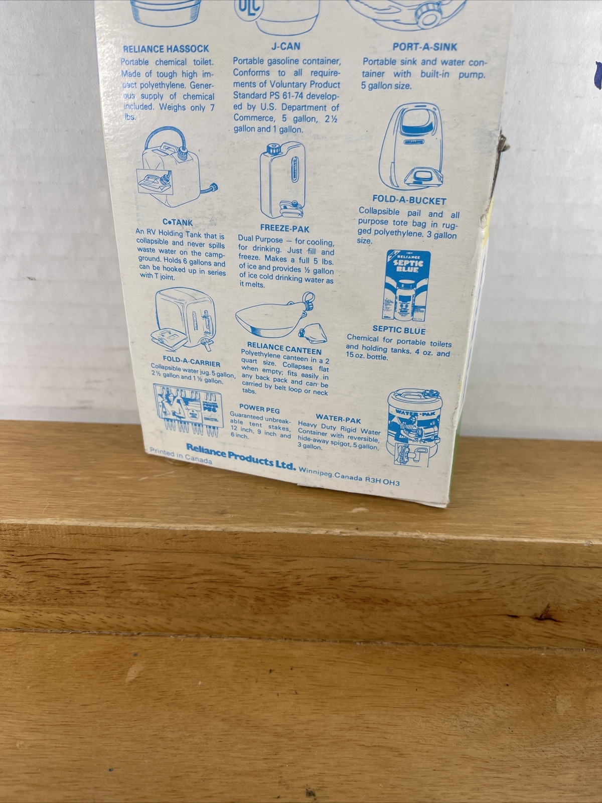 VINTAGE NEW OLD STOCK Reliance Septic Blue 4oz Portable Toilet Deodorant