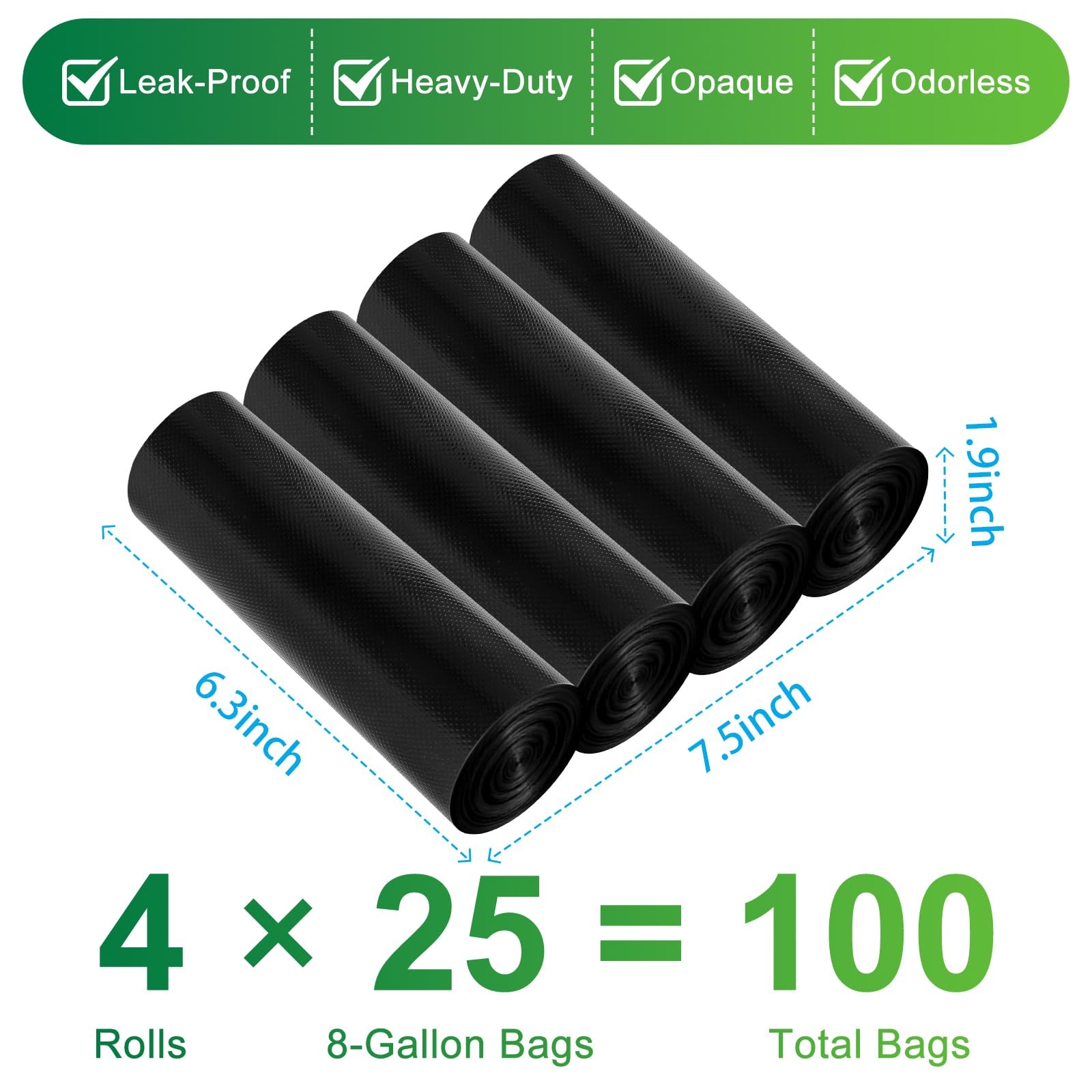 100 Portable Toilet Bags – Camping Toilet Bags, Biodegradable Porta Potty Bag…