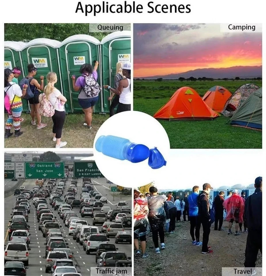 Male Female Portable Urinal Travel Camping Car Toilet Pee Bottle Emergency Kit**