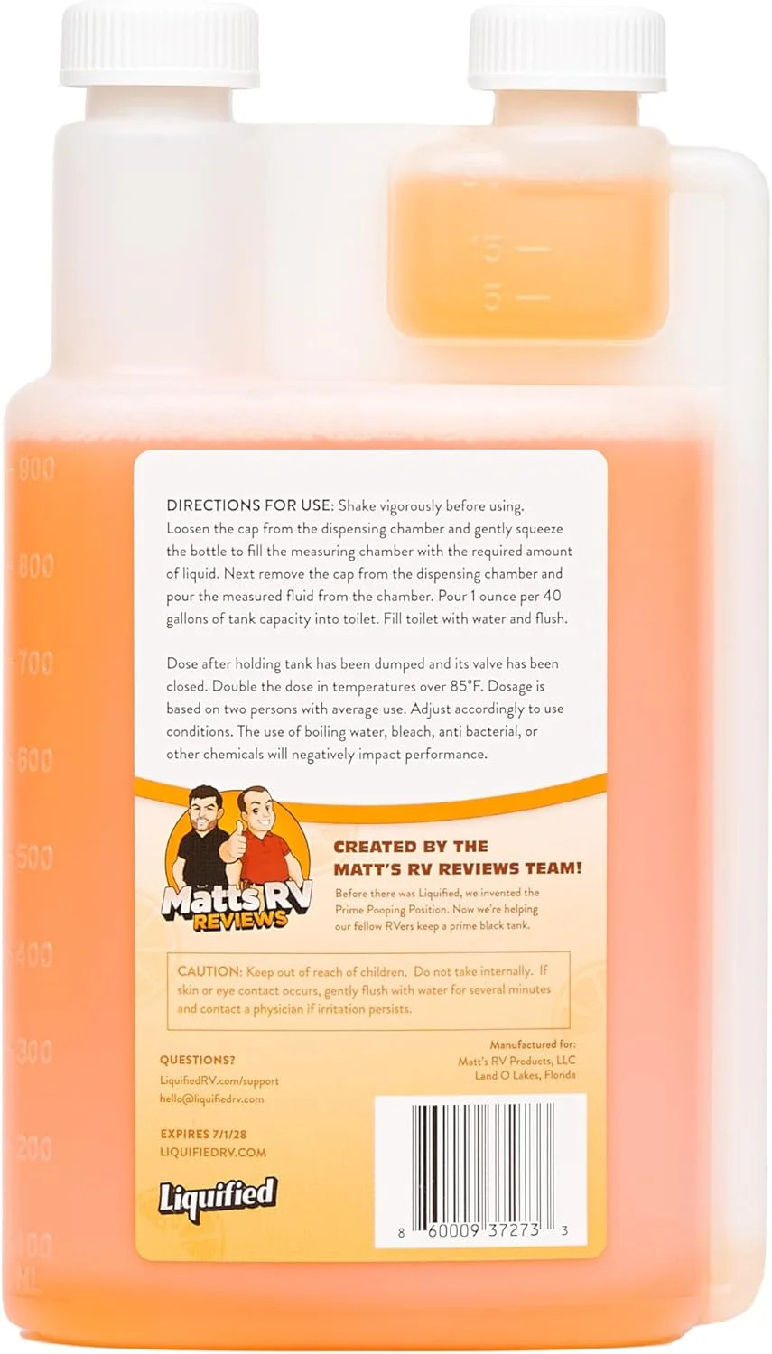 Liquified RV Toilet Treatment – Black Holding Tank Digester – Odor Eliminator –