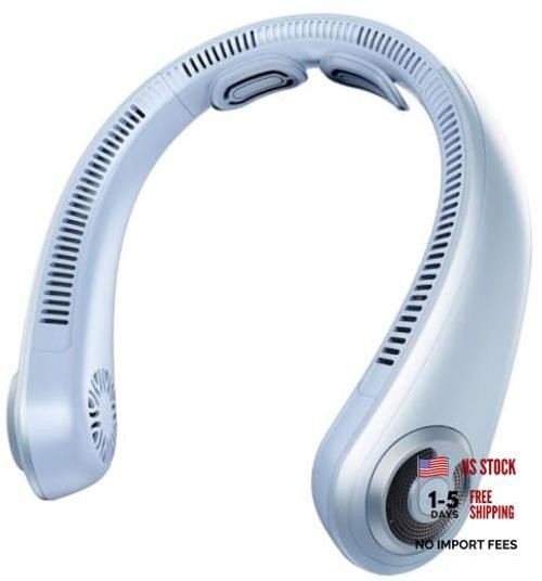 5000mAh Portable Neck Fan, [16H Long Lasting] Bladeless Personal Fan, Sky Blue