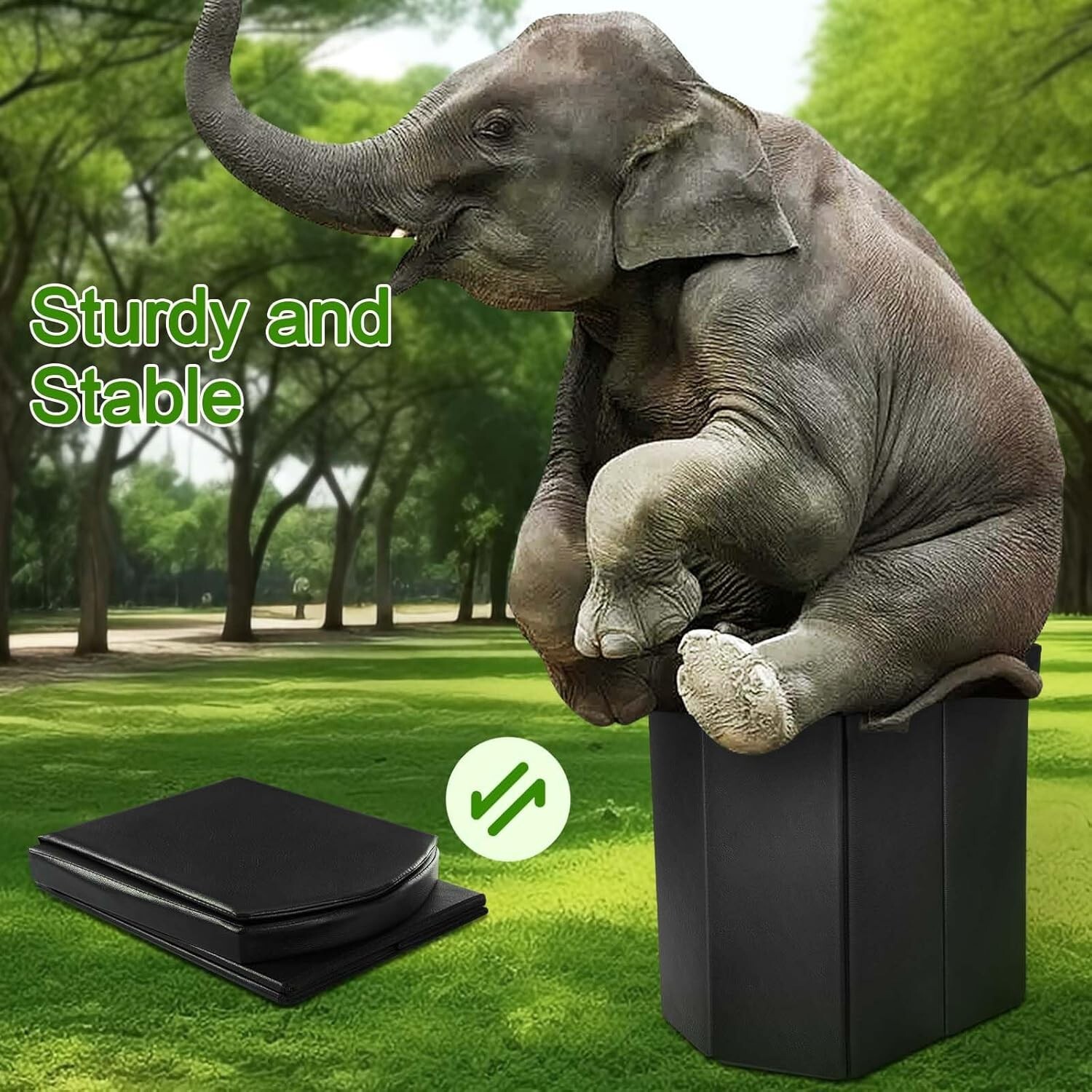 Portable Toilet for Camping, 16.5″ XL Portable Toilet for Adult Folding with Lid