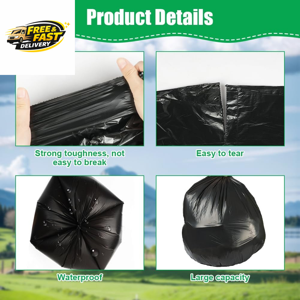 Camping Toilet Bags, 120 PCS (6 Roll) Portable Toilet Bags, Thickened Toilet Was