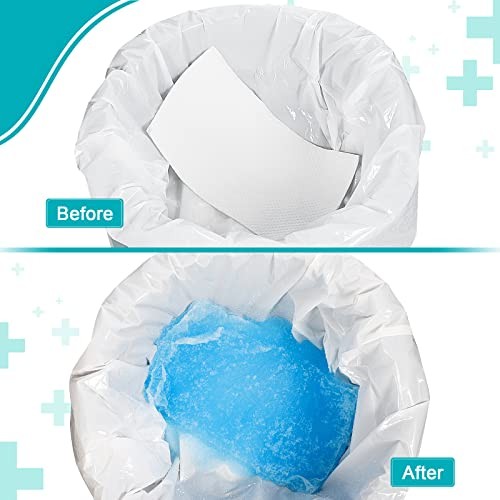 Oumee 90 Count Absorbent Commode Pads for Bedside Commode Bucket, 9.5*5in-90
