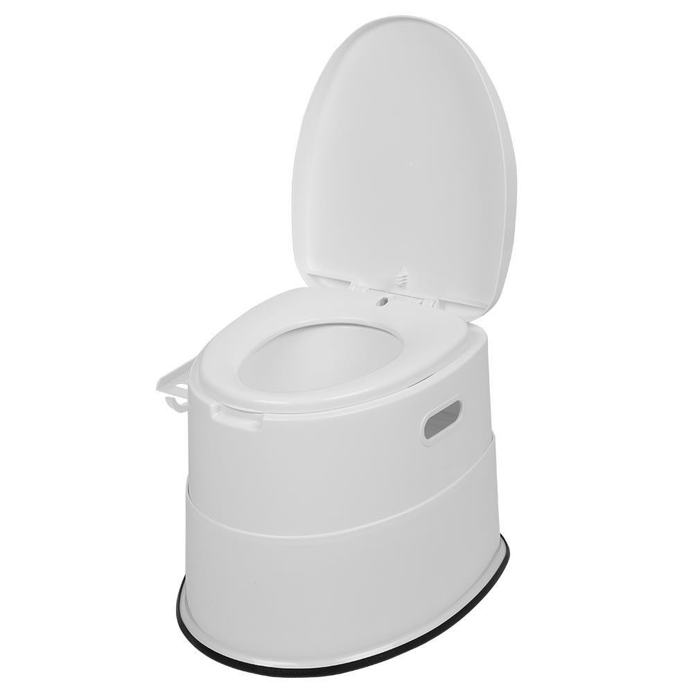 5L Toilet Camping Hygiene Outdoor Indoor Travel Vehicle Potty Commode White