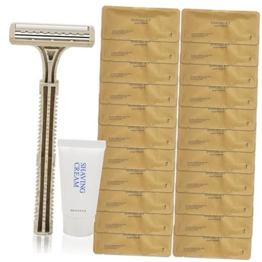Disposable Shave Kit for Men &Women – 100 Pcs Wheat Straw 1 Count (Pack of 100)