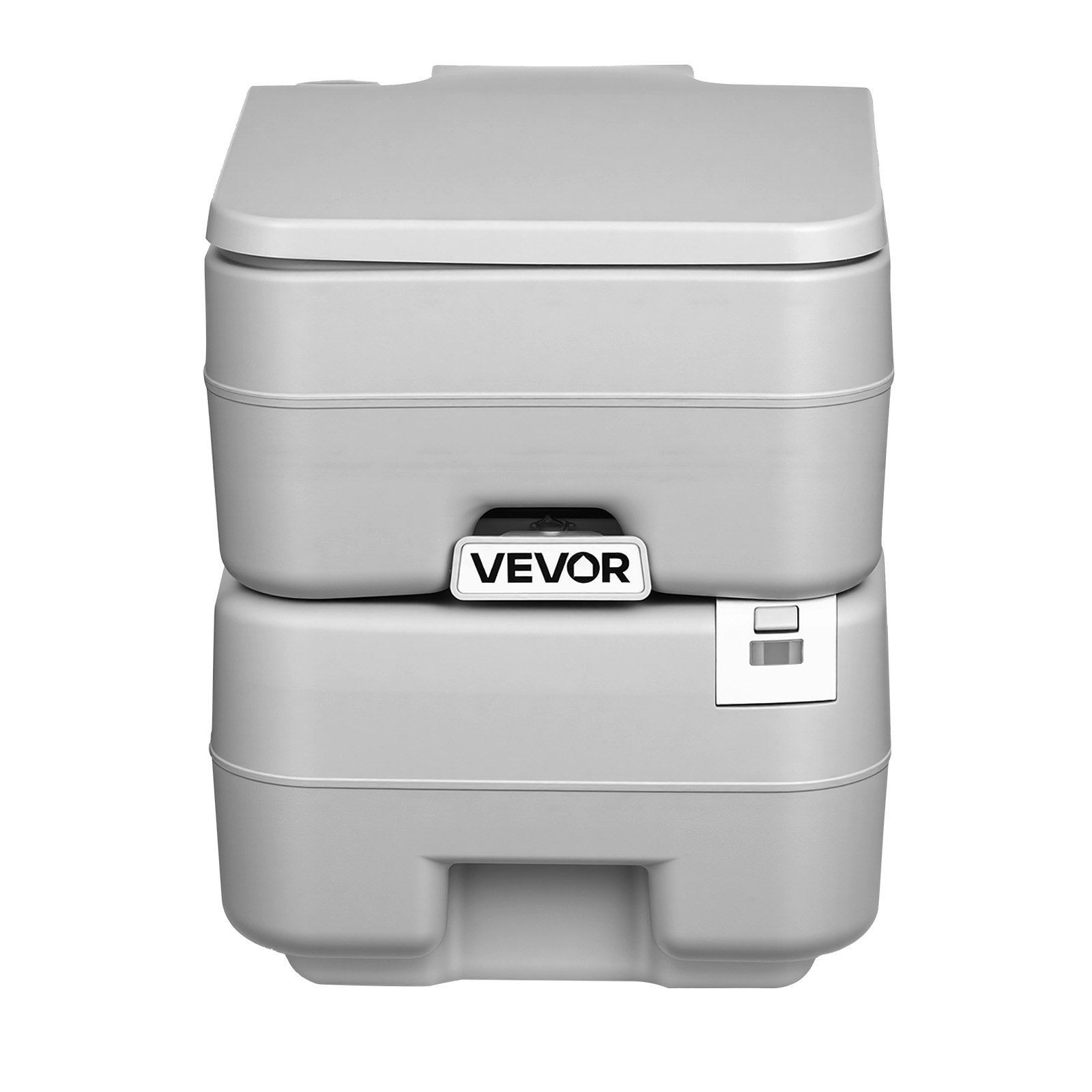 Compact Toilet for Travel: 5.3gal Tank, Level Indicator, Easy-Clean Seat & Lid