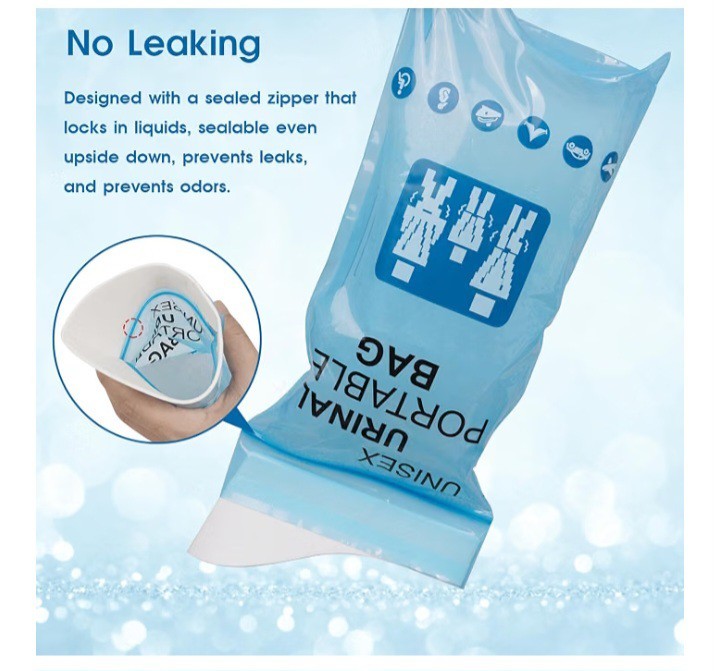 24 Pack Portable Disposable Unisex Urinal Bags with Absorbent Pad