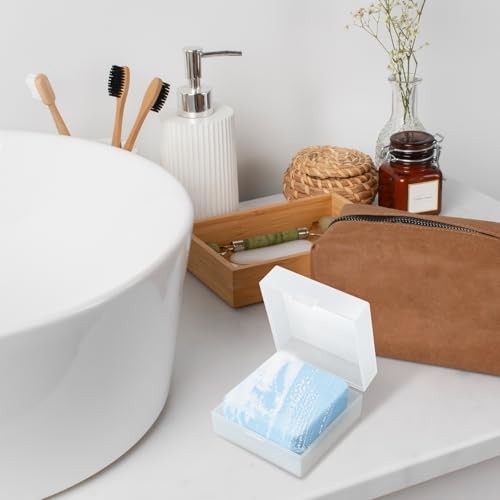 Travel Soap Case, Holder Container with Draining Pad & Lid, Fits Bars 1PCS