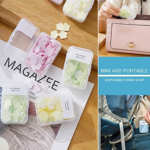 FERCAISH 400 Petal Soap Sheets, Portable and Dissolvable Soap Paper Sheets for