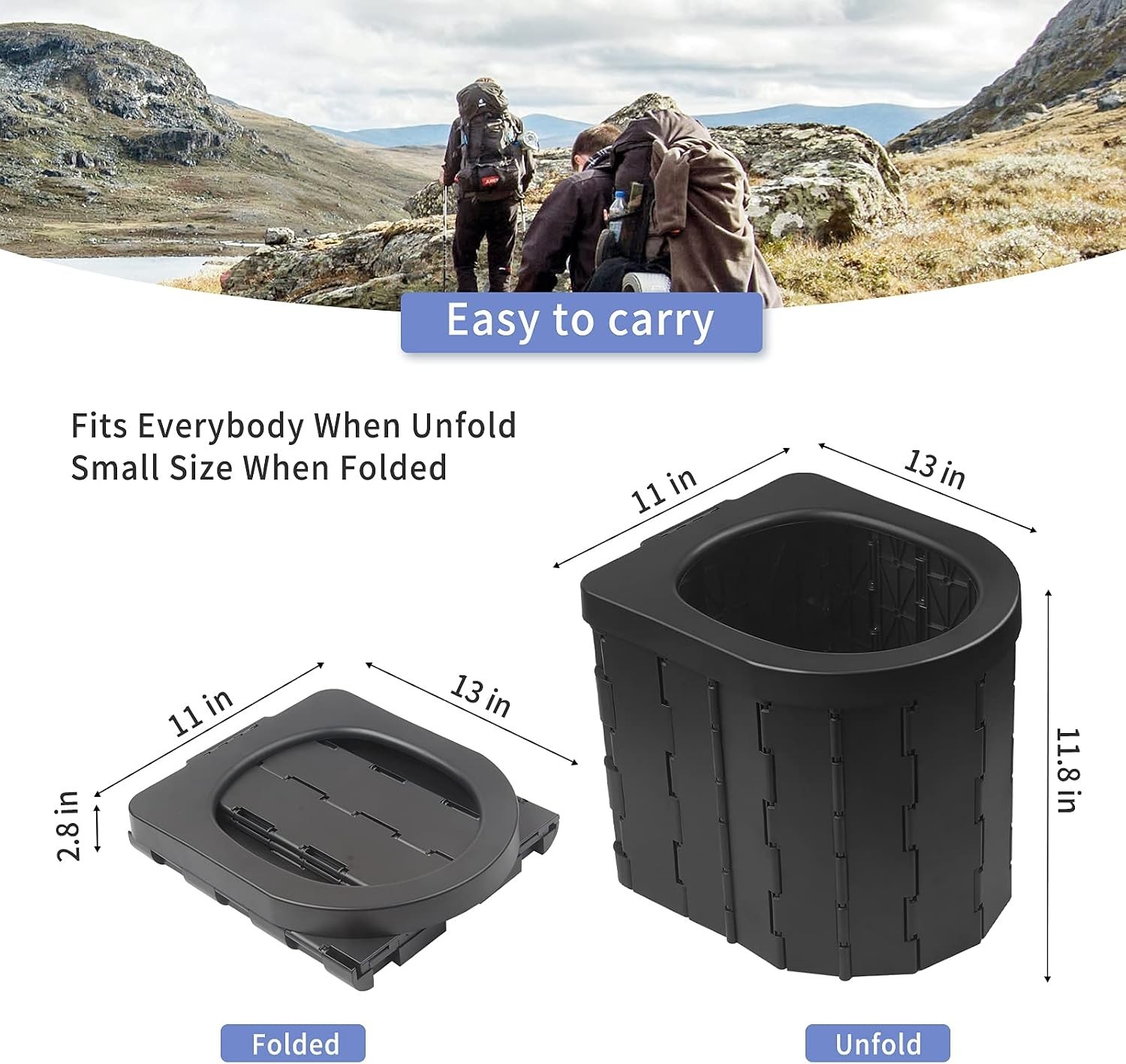 Multi-Functional Portable Toilet – Perfect for Camping, Travel, and Emergencies