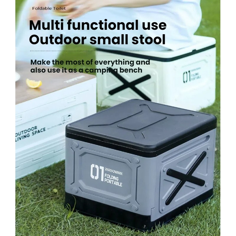 Car Portable Toilet SUV Foldable Potty Self Drive Travel Camping Emergency Loo