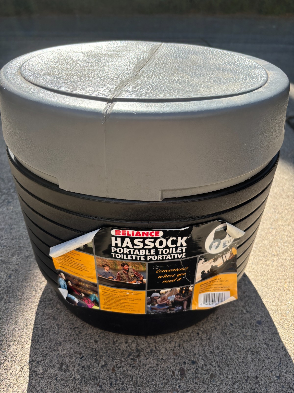 Reliance Hassock2.0 Portable Toilet w/ 72 Large Toilet Bags+144 Toilet Deodorant