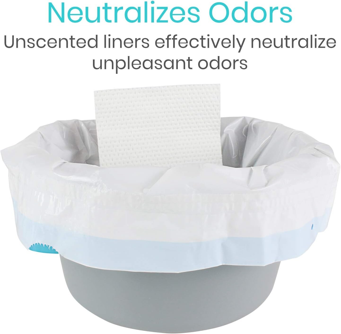 Super Absorbent Portable Toilet Commode Liners – Fits Standard/Bariatric Pails