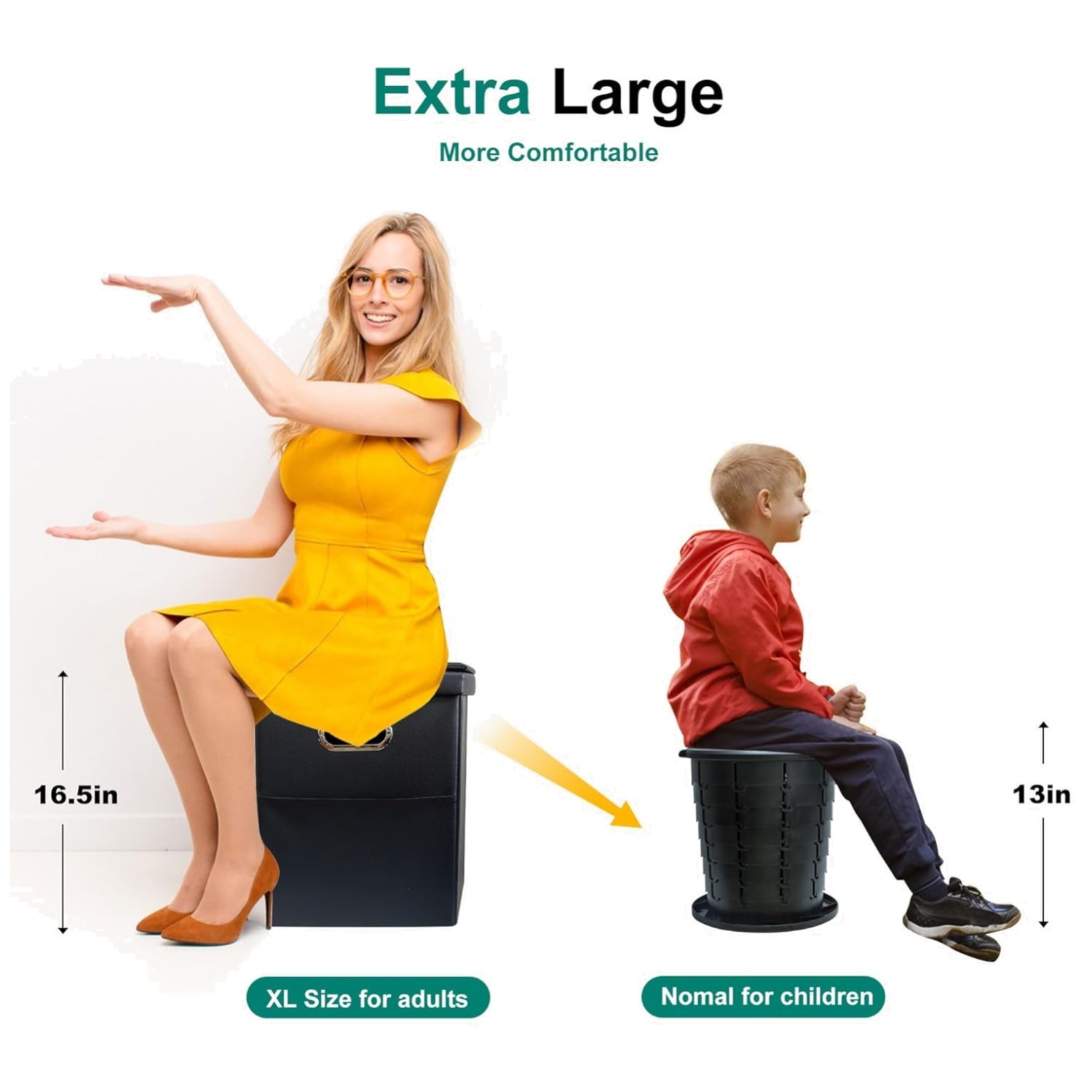 Upgrade Folding Travel Toilet, Extra Large & Lightweight