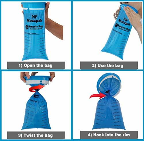 Vomit Bags 1000ml Emesis Leak Resistant,Medical Grad Disposble Barf Bags,24 Pack