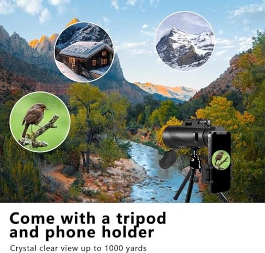 Monocular-Telescope 80×100 High Powered Monoculars High Definition for Black