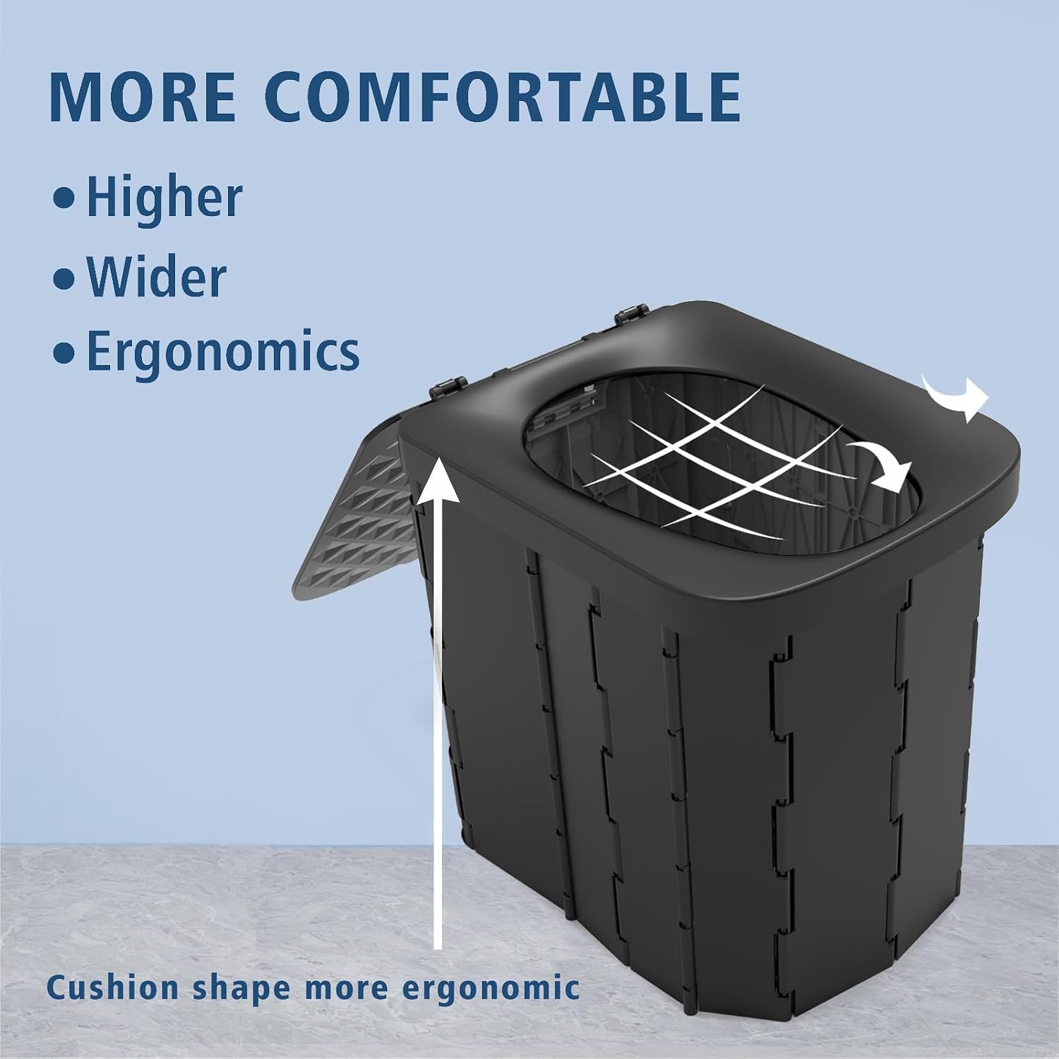 Hapoon XL Portable Folding Camping Toilet – Travel Potty for Adults, 12 Toilet