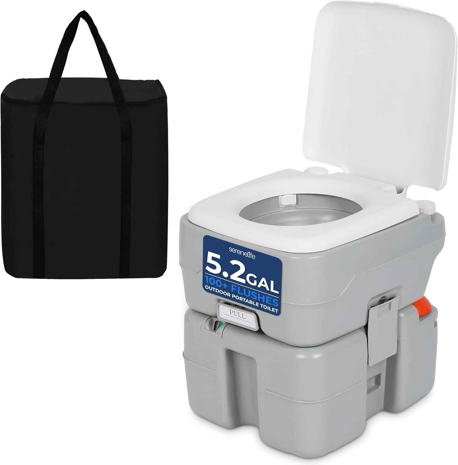 5.2 Gal Portable Camping Toilet for Adults, 100+ Flushes, Porta Potty Camp Toile