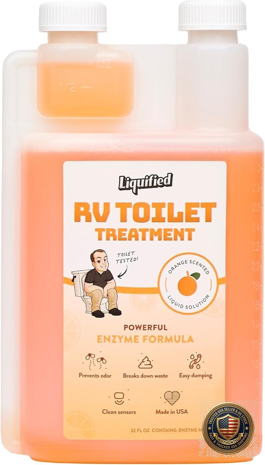 RV Toilet Treatment Black Holding Tank Digester Odor Eliminator 32oz