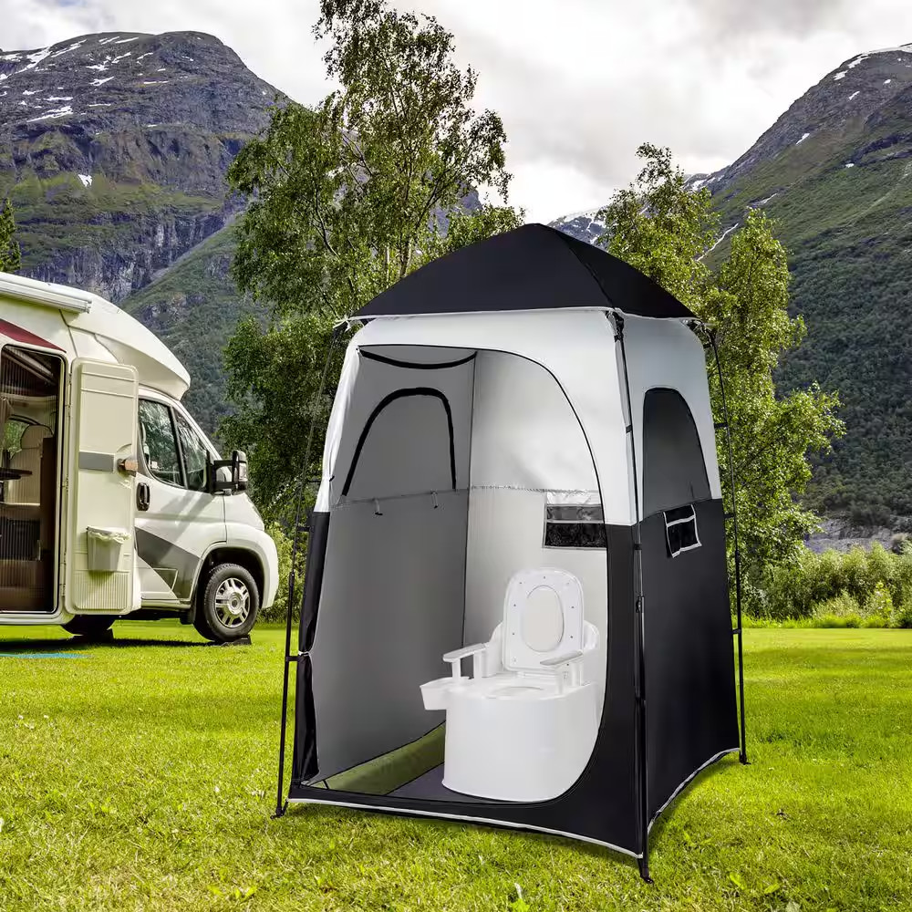 Large Portable Toilet, Commode with 5 Gallon Bucket Inner, Lightweight Camping R