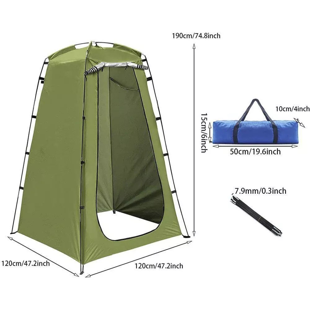Portable Toilet Kit, Fold Camping Toilet with Pop-Up Privacy Tent Changing Rooms