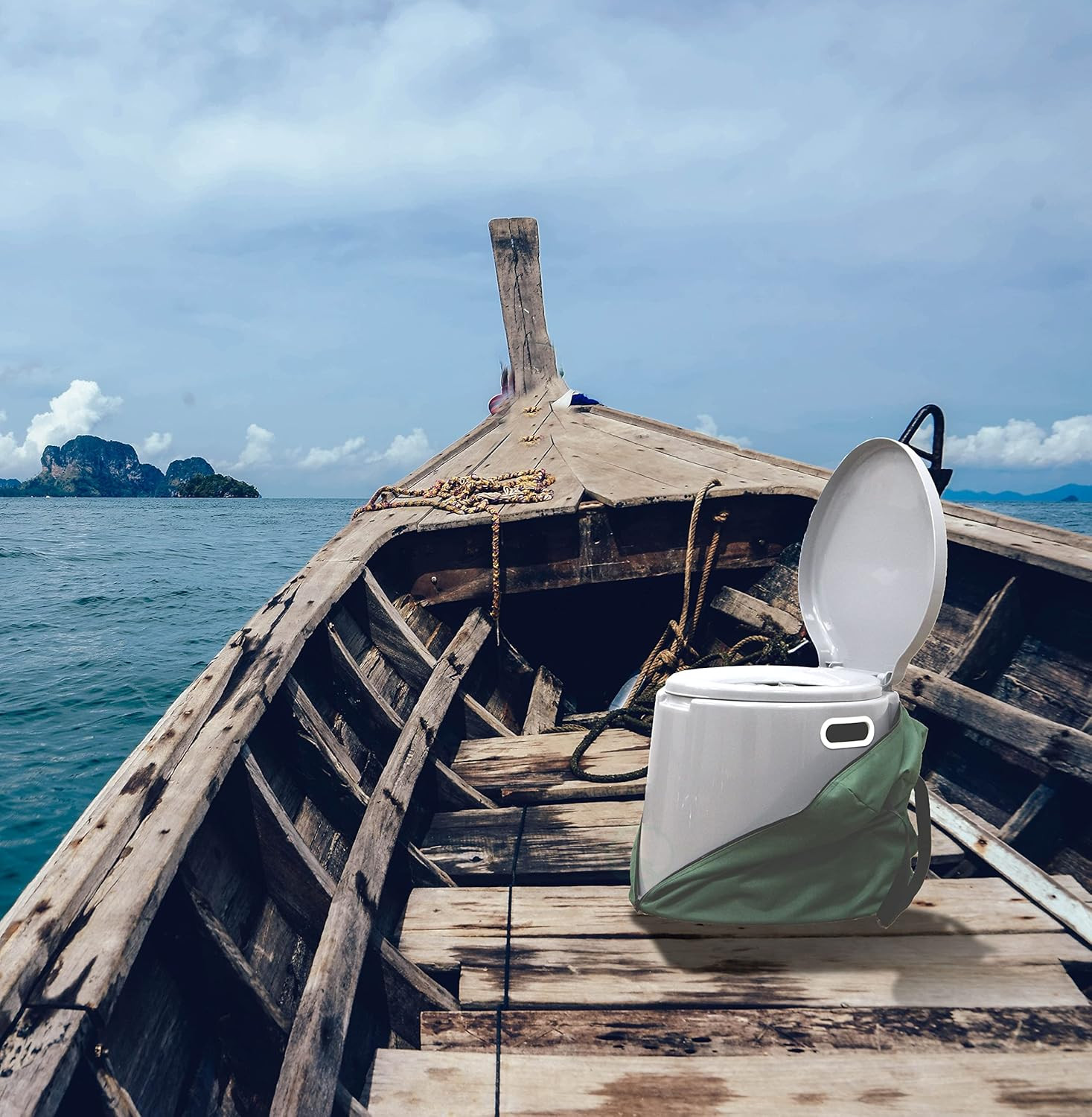 Portable Travel Toilet for Camping, Hiking & Adults – Porta Potty, Bedside Commo