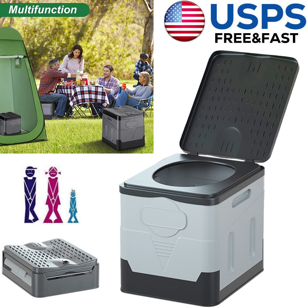 20L Portable Folding Toilet Seat For Camping Toilet Travel Hiking Outdoor Potty