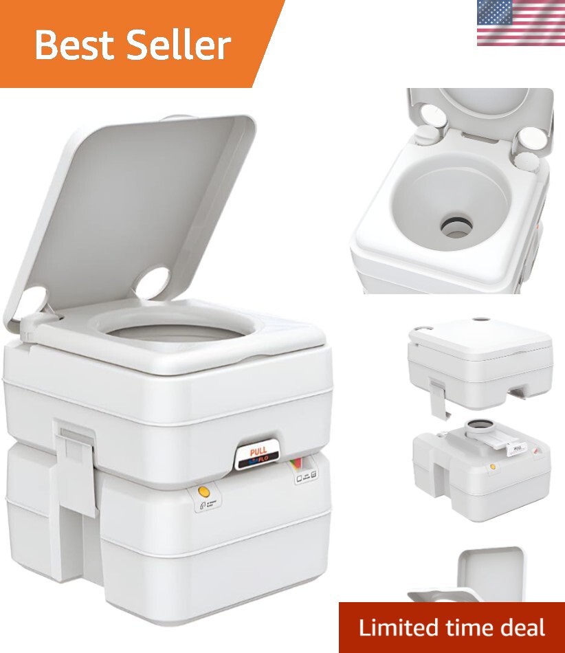 Durable Portable Toilet – 5.3 Gallon Capacity for Camping & RV Adventures