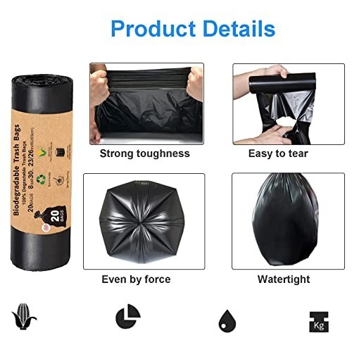 Compostable Camping Toilet Bags 8 Gallon 30 Liter 40 Count Portable Bucket