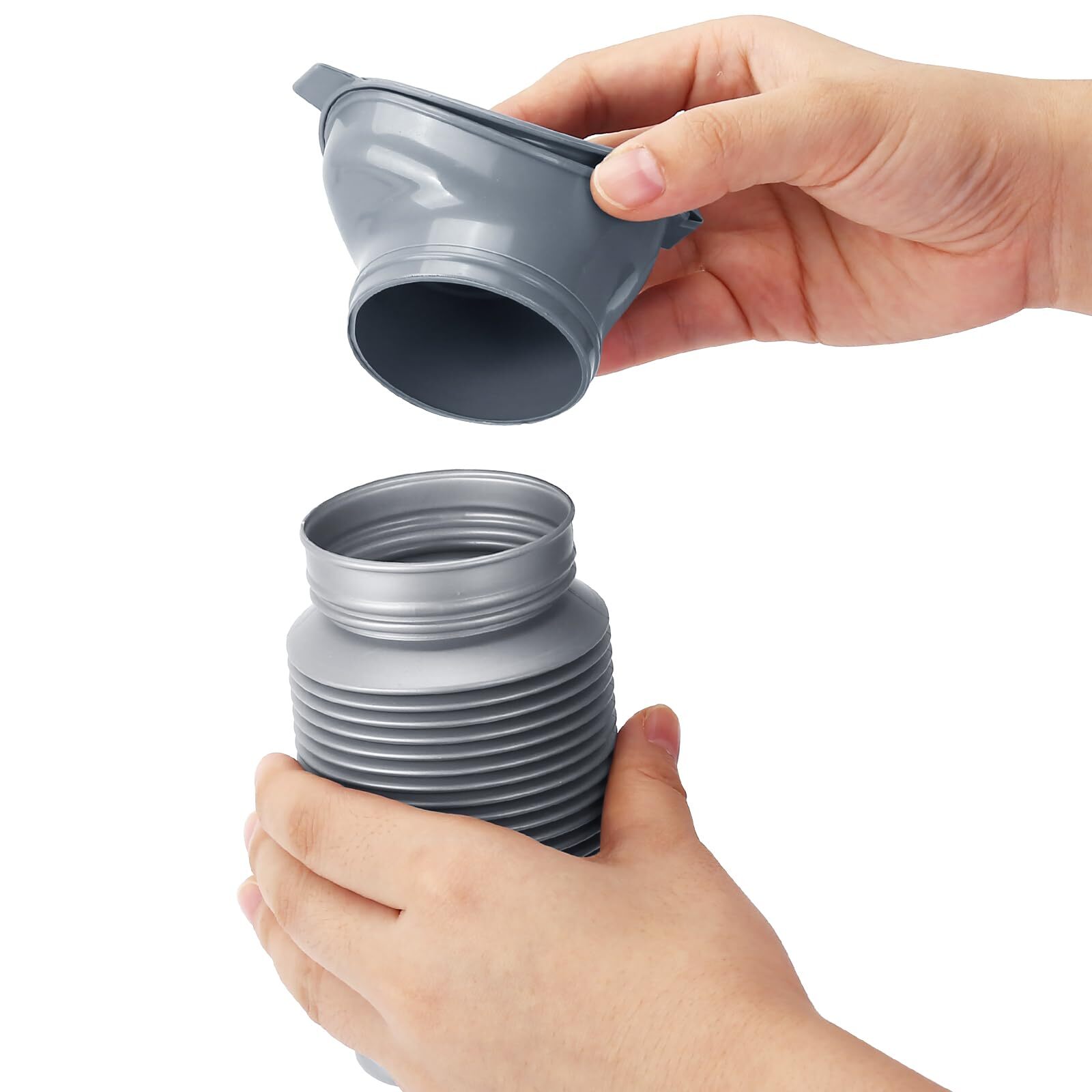 Set of 2 Portable Travel Urinal Collapsible Urinals for Men and Women Reusabl…