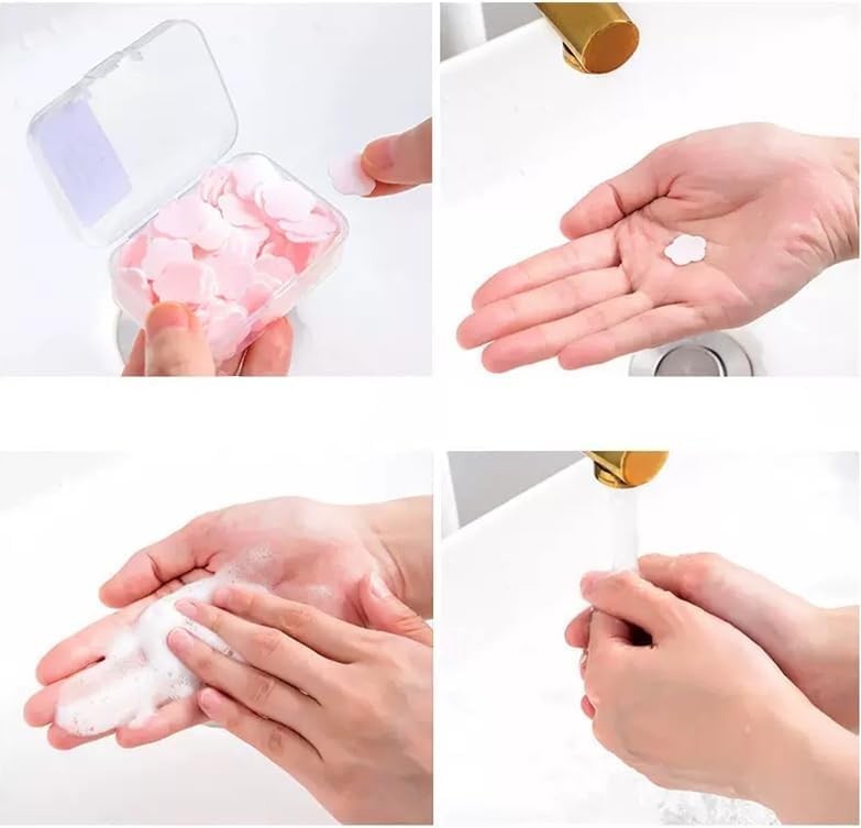 300pcs Portable Hand Washing Soap Sheets, Scented Mini Soap Sheets, Disposable