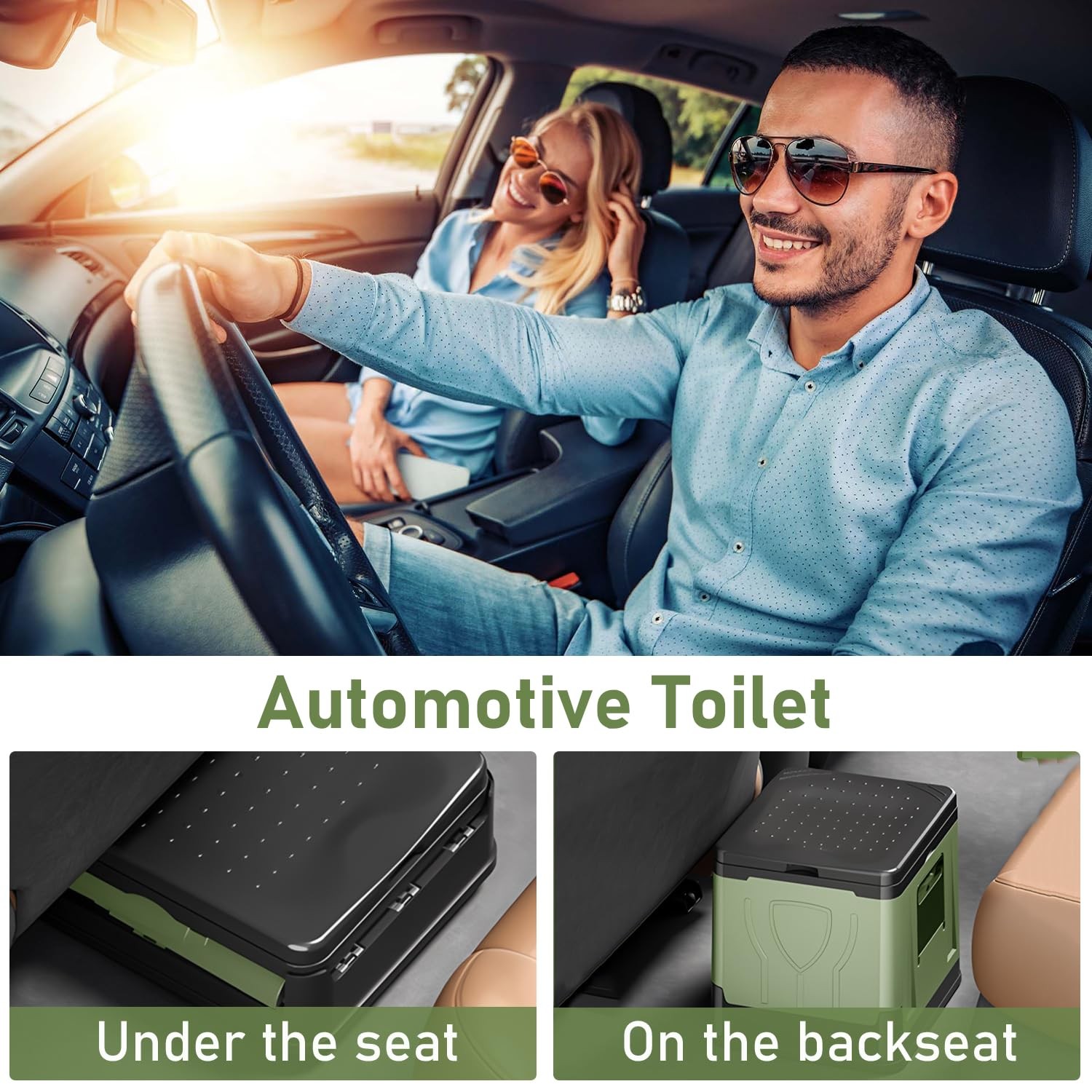 Foldable Camping Toilet – Dry Separation Toilet up to 150 kg, Mobile Toilet f…