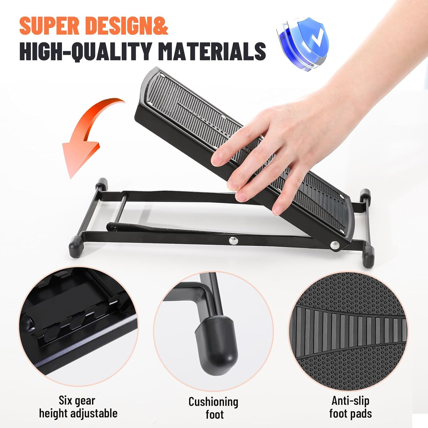 Foldable Toilet Stool – Portable Travel Poop Stool for Toilet, 5″ and 10″ Adjust