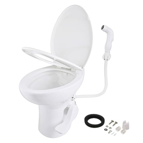 Motorhome Toilet SEAFLO Porcelain Elongated Sprayer