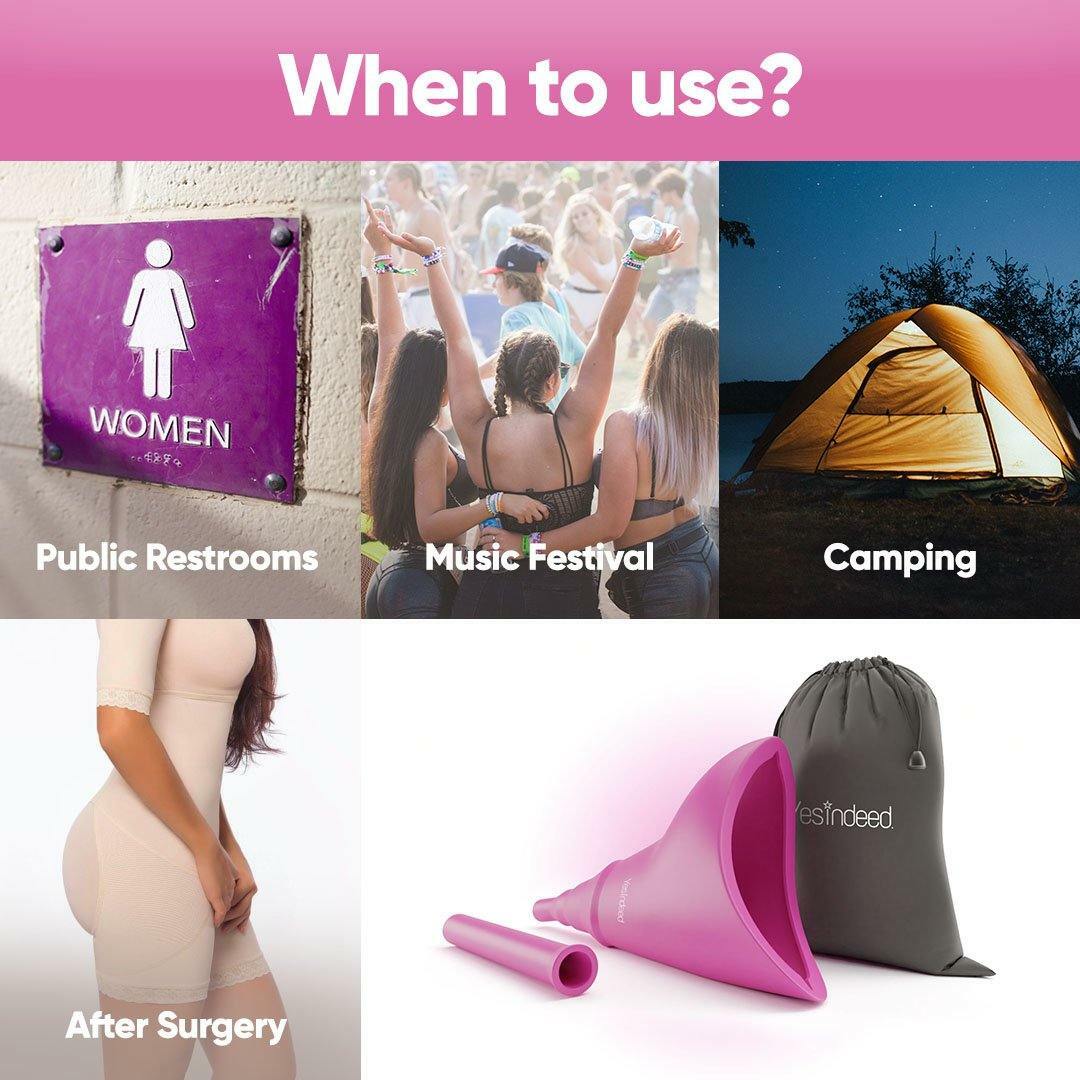 Female Urinal for Women – Silicone Pee Funnel Portable Urination Device