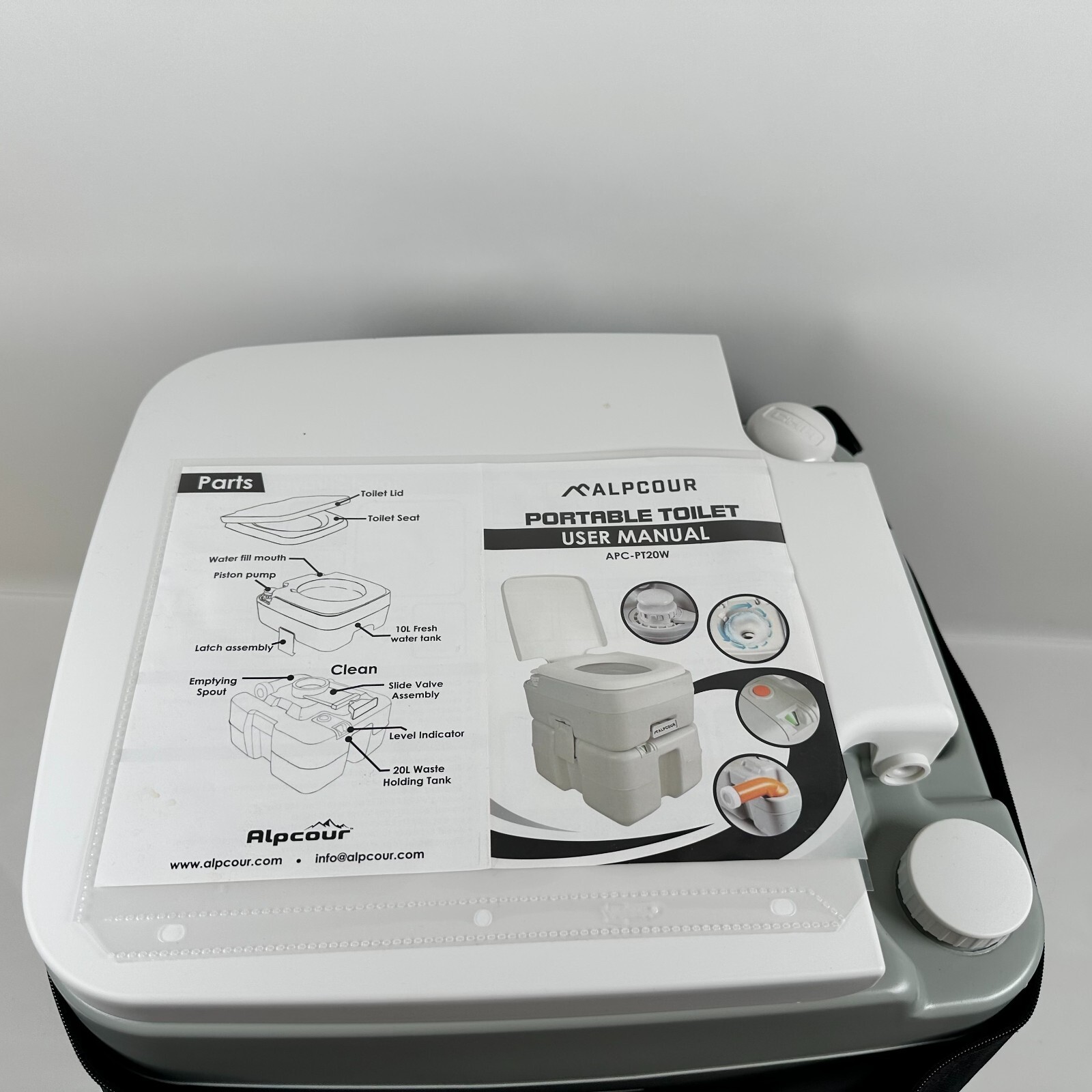 (NEW) Alpcour Portable RV Toilet APC-PT20W